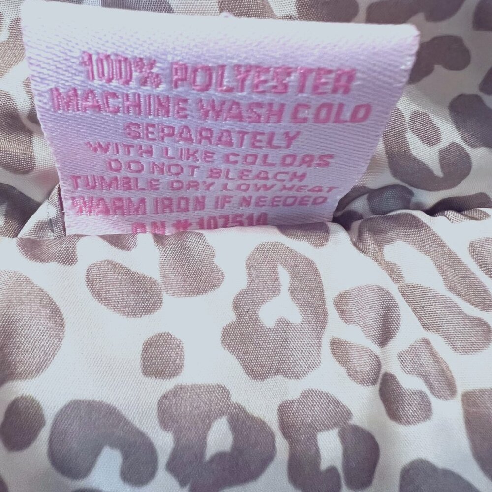 Beverly Hills Princess Girls Cheetah Print Puffy Vest-Size 7-8-Pockets-Tan/Cream - Picture 15 of 16